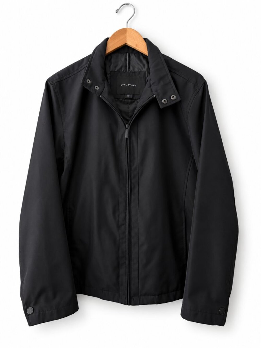 Structure Men's Black Lightweight Full Zip Jacket | Size M